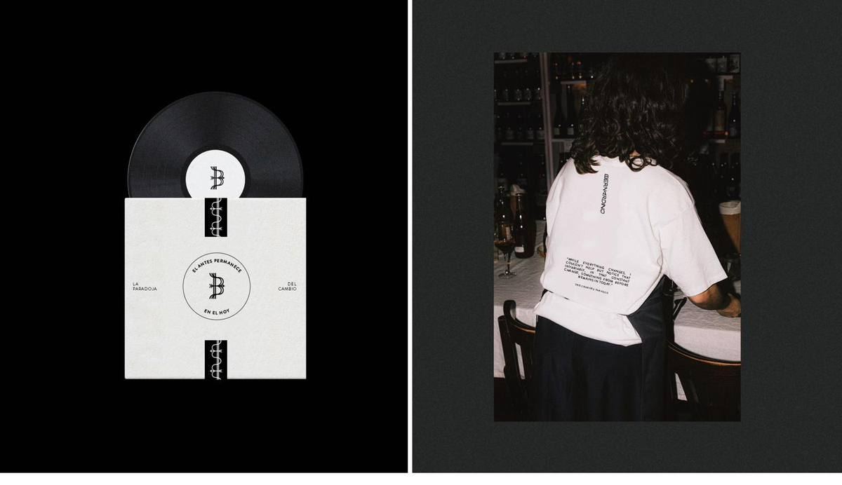 Un disco con el sello de la casa y la playera de la paradoja del cambio.